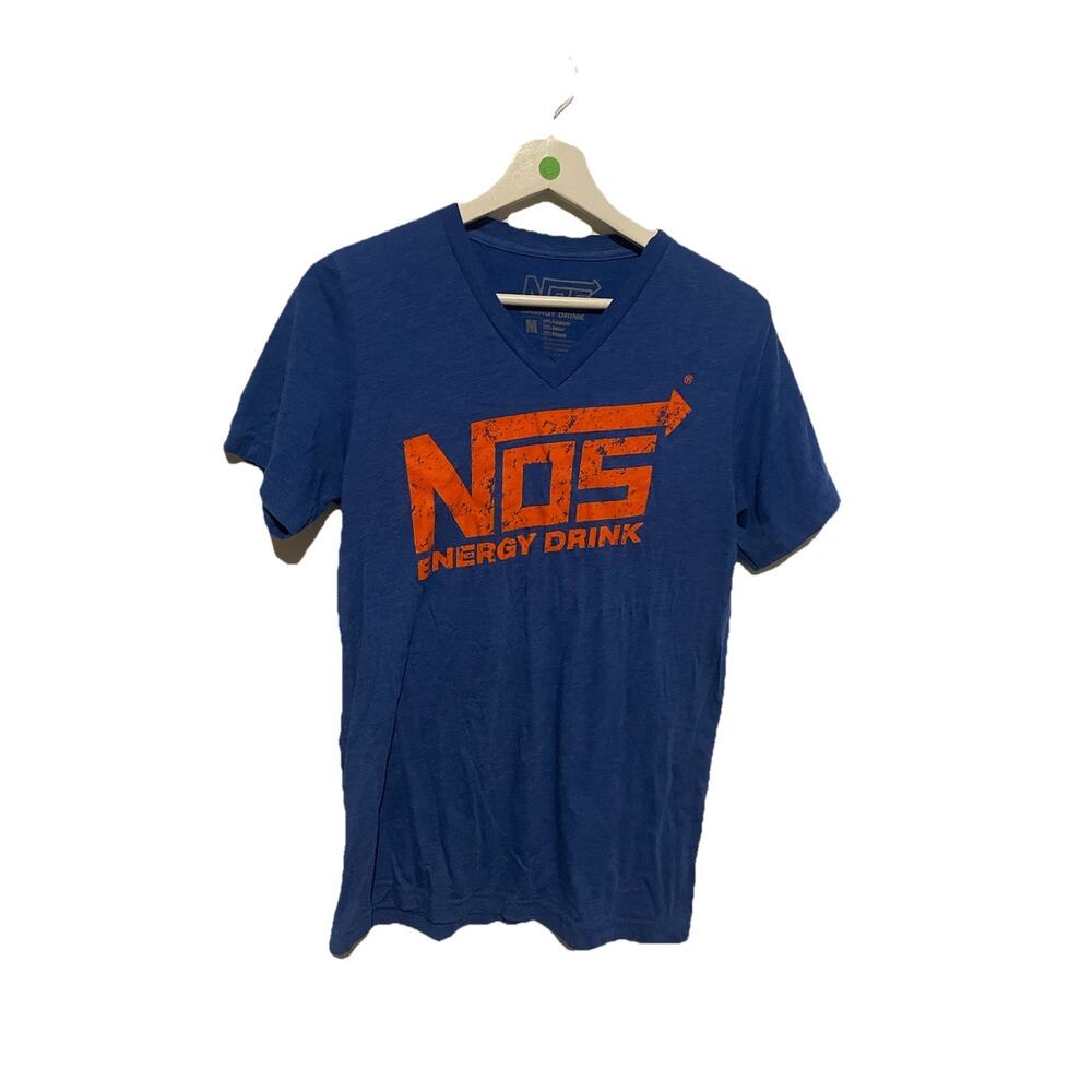 NOS‎ Energy Drink V-Neck Women's T-Shirt Size Medium
